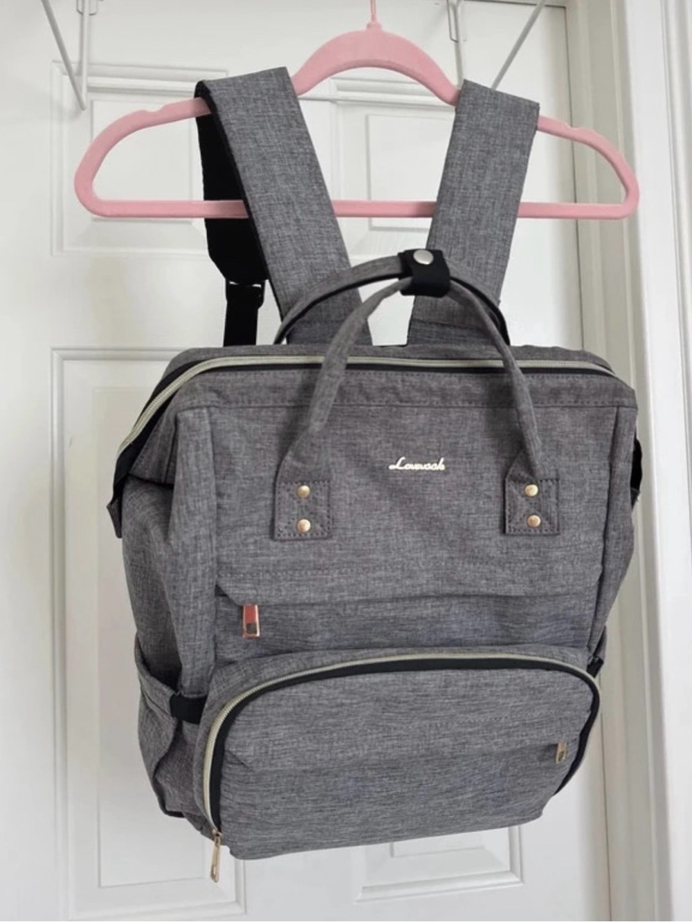 ook Laptop Backpack 15.6" Gray Travel Bag Purse NWOT